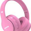 MIDOLA Kids Headphones Bluetooth 5.4 Wireless 68H Play Time Volume Limit 85/94dB Over-Ear Foldable Headset,Type-C Fast Charging,with Wired Aux Mic for Toddler Child Pad Tablet Pink