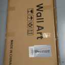 Framed Vintage Tree of Life Wall Art, Neutral Rustic Farmhouse Tree Canvas Painting Print Artwork for Walls, Gray White Beige Modern Abstract Forest Picture for Living Room Bedroom Office Wall Decor (40"L x 20"W)