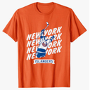 New York Islanders Graffiti Orange NHL Officially Licensed T-Shirt, Size XL