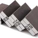 8PCS Sanding Sponge, Sanding Blocks of 60/80/120/220 Assorted Grits, Flexible & Reusable, Sandpaper Block for Wood Drywall Metal, Hand Sand Block for Wet or Dry Sanding, Flat or Curved Surfaces