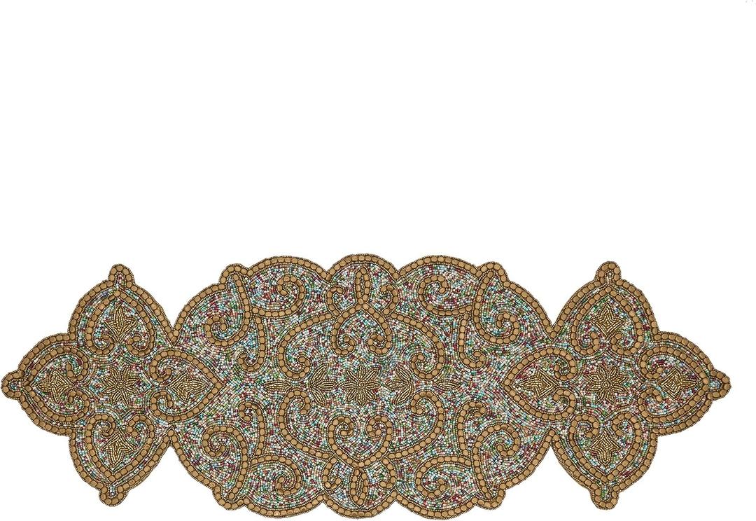 Beaded Design Table Runner