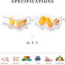 MANO 2Pack Clear Fridge Drawers Pull Out Stackable Refrigerator Drawer Organizer Bins Pantry Storage Box Plastic Food Containers for Kitchen Bathroom Office Closet (X-Large)