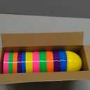 Easter Eggs Decorations Plastic Large: 7 Inch 6 Pack Jumbo Fillable Colorful Bright Easter Egg Hunt Empty Bulk Assortment