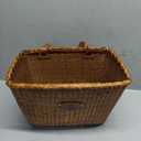 Bike Basket, Handmade Rattan Bicycle Baskets, Front Bike Baskets for Women, Retro Style Bike Baskets for Adult Bikes (Dark Brown)