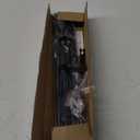 Curtain Rods for windows 32-62 inch, 5/8 inch Decorative Matte Black Splicing Heavy Duty Metal Curtain Rod set with Brackets