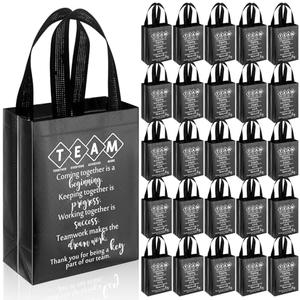 Sweetude Team Employee Appreciation Gifts Bags Reusable with Handles Gift Bags Teacherappreciation Gift Bag for Staff Coworker Team Building(Grey, ,50 Pcs)