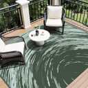 COCOER Modern Outdoor Rug 8x10 Reversible-Waterproof Outdoor Patio Rug-Quick Dry Outdoor Area Rugs Indoor Outdoor Rugs-Outside Rug Patio Decor for Porch Deck Balcony Backyard (Teal)