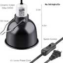 Reptile Light Fixture, 5.5'' Standard Dome for Reptile Basking Bulb Light/Heat Lamp/Ceramic Heat Emitter, 5.5 Inch Light Dome