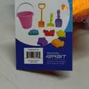 Beach Bucket Toy Set 9 Piece 1 Bucket 2 Shovels 1 Rake 5 Sand Molds