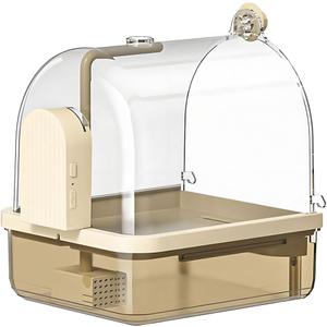 Smart Automatic Bird Bath for Cage with Auto-Sensing Rainfall, Hanging Water Circulation Bird Shower for Parrot Parakeet Budgie Cockatiel, Large Tank 2-5 Day Refill, 4-Layer Filter