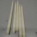 Tuanse 24 Pack 24 Pack Flameless Flicker Taper Candles Bulk with Remote and Timer, Battery Operated LED Warm White Taper Candles Light for Home Wedding Decoration Gifts (Beige,10 Inch)