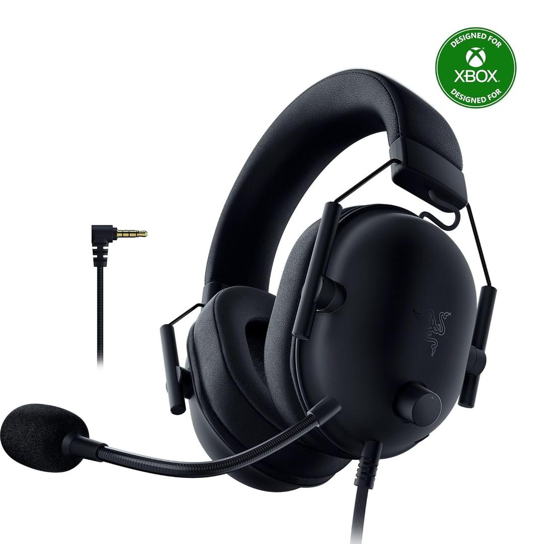 Razer BlackShark V2 X Xbox Gaming Headset: 50mm Drivers - Cardioid Mic - Lightweight - Comfortable, Noise Isolating Ear Cups - for Xbox Series X, Series S, PS5, PC, Switch via 3.5mm Audio Jack - Black