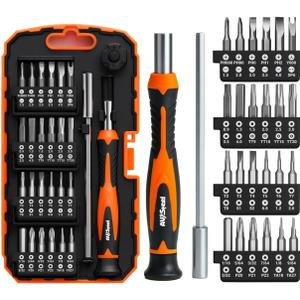 AV Steel Precision Screwdriver Set 51-in-1, Small Screwdriver Kit with Portable Storage Case, Magnetic Repair Precision Tool Kit for Electronics, PC, Phone, DIY Projects, Home Repairs