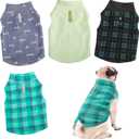 Weewooday 4 Pieces Winter Fabric Dog Sweater with Leash Ring Fleece Vest Dog Pullover Jacket Warm Pet Dogs Clothes for Puppy Small Dogs Cat Chihuahua Boy (Mix Pattern, XS) (XS(Neck:8.3-9 Chest:12.2-13 Back :8.3))