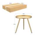 Round Side Table,Small Metal End Table,Circle Accent Bedside Coffee Table