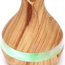 Essential Oil Diffuser 300ml Desktop Humidifier Wood Grain Aromatherapy Diffuser with 7 Colors LED Night Light for Home and Office, Low Noise