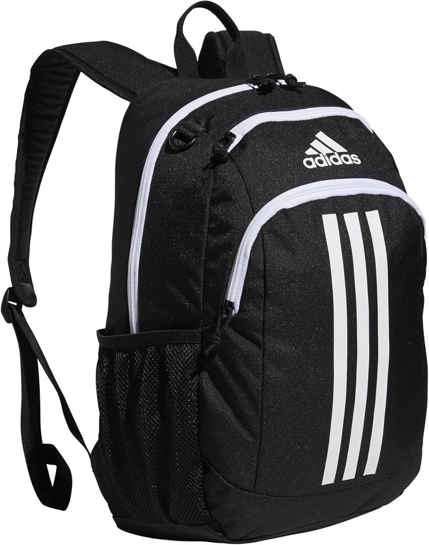 adidas Creator Laptop Backpack for Women and Men, Comfortable and Durable Small Athletic Bag, Black/White, One Size