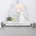 ABOOFAN Rv Shower Corner Storage Bar Adjustable Rod for Bathroom Organization Space-Saving Rv Bathroom Accessories Easy Installation for Toiletries and Essentials