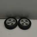 2 Pack 8 Inch Solid Rubber Replacement Wheels, Flat Free Hand Truck Tires with 5/8" Axle, Hand Truck Replacement Wheels for Cart, Wagons, Wheelbarrow, Dolly, Trolley, 330 lbs Max Load