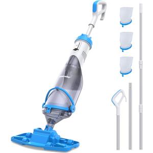 BIELMEIER Handheld Pool Vacuum with Telescopic Pole, Updated Swimming Pool Cleaner 19 GPM Powerful Suction, Cordless Pool Vacuum for Cleaning Above Ground Pools, Inground Pools, Spas, Hot Tubs