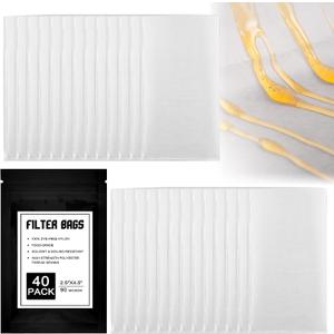 90 Micron Food Grade Nylon Tea Filter Bags 2.5"x4.5" Pressable Rosin, Filter Tea 40 Pack