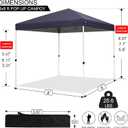 Northroad 8X8 FT Pop Up Canopy, Outdoor Instant Canopy Tent w/Carrying Bag, Portable Gazebo Shelter for Wedding Party, Commercial Event, Patio, Garden, Beach -Dark Grey