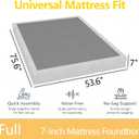 Full Box Spring 7 Inch, Heavy Duty Metal Foundation, Easy Assembly