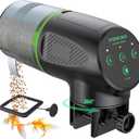 Automatic Fish Feeder for Aquarium, Auto Food Dispenser with Timer, 200 ml Fish Feeder for Pellets Granules & Strips, 360 Rotation Automatic Fishs Dispenser for Small Tank, Big Aquariums & Pond