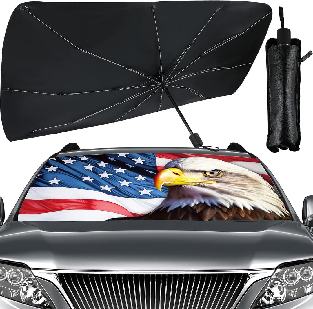 Windshield Sunshade Umbrella for Car Front Window Eagle Sun Visor for Car Windshield Sun Shade Cover Shade Automotive Interior Heat Insulation Protector Blocks UV for Men Women