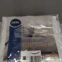 Nestl White Duvet Cover Queen Size - Soft Double Brushed Queen Duvet Cover Set, 3 Piece, with Button Closure, 1 Duvet Cover 90x90 inches and 2 Pillow Shams