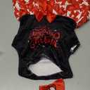 CuteBone Merry Christmas Dog Dress Velvet for Small Dogs Girl Reindeer Puppy Dresses Red Dog Clothes CVA04M-D