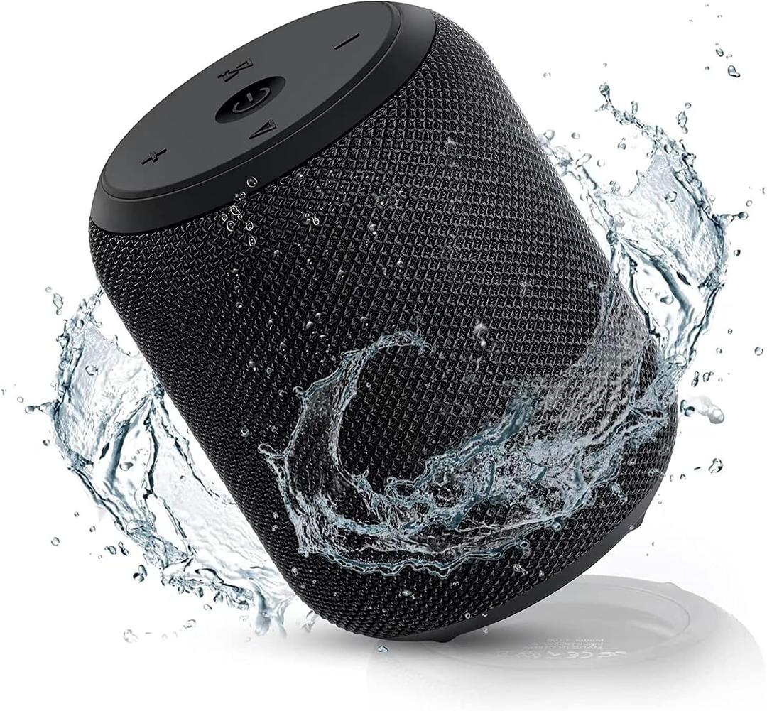 NOTABRICK Bluetooth Speaker with15W, IPX67 Waterproof Portable Speakers Bluetooth Wireless V5.0, Stereo Sound, Active Extra Bass, Double Pairing, for Party, Home Theater, Game Theater (Black)