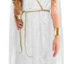 Greek Costume Kids Toga Roman Goddess Athena Children Halloween Cosplay Grecian Dress Up Outfit Set S 