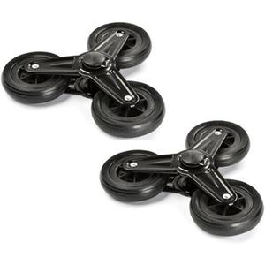 Mallofusa Pair of Replacement Stair Climbing Shopping Cart Wheels for Shopping Laundry Cart