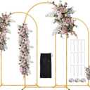 WellSign Balloon Arch Stand,7.2FT, 6.6FT, 6FT Set of 3 Metal Gold Wedding Backdrop Arch Stand Kit for Valentine Baby Shower Engagement Party Event Decoration Garden Floral Balloon Arch with Base