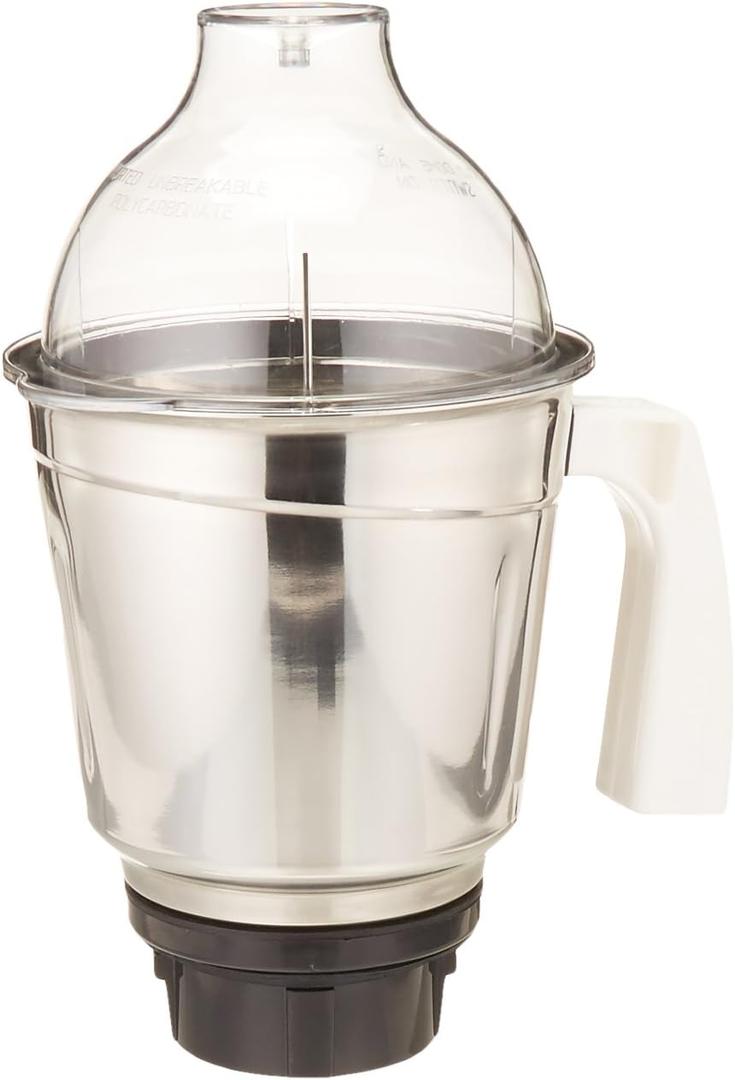 Preethi 1.5L Stainless Steel Large Jar for Eco Twin, Eco Plus, Nitro and Blue Leaf, 1.5-Liter