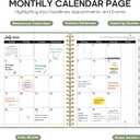 Planner 2026-2027, 8.5" x 11" Weekly and Monthly Academic Year Planner Calendar, July 2026 - June 2027, Hardcover Large School Planning Agenda With Tabs, Perfect for School & Office Supplies, A4, Green