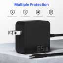 65W USB C Laptop Charger, Universal Fast Charging Power Adapter - Compact Type C Charger Block for MacBook, Dell, HP, Travel, Home & Office Use