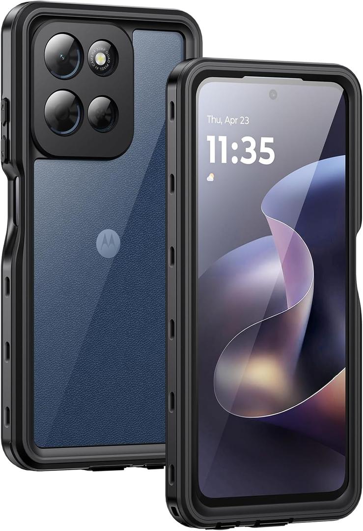 Lanhiem for Moto G 2026 / G Play 2026 5G Case, IP68 Waterproof Dustproof Shockproof Case with Built-in Screen Protector, Full Body Underwater Protective Cover for Moto G 2026 / G Play 2026 5G, Black