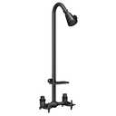 Homewerks 3070-252-MB-B-WS Outdoor Shower Kit with Soap Dish, Corrosion, Rust Resistant, Matte Black