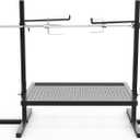 only fire Adjustable Grill Rotisserie System and Spit, Over Fire Camp Grill with Cooking Grate for Outdoor Open Flame Cooking