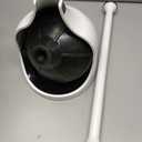 Korky White Toilet Plunger and Holder – Heavy Duty Compact Design – Fast Clog Removal – Easy to Clean - Made in USA