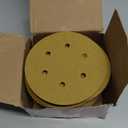 6 Inch Sanding Discs, 100-PCS, 6 Hole Hook and Loop Sandpaper Set, 60/80/120/180/240 Grit, Round Orbital Sand Paper Discs for Sander