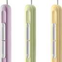 2 x Upgraded 2 in 1 Automatic Needle Threaders Seam Ripper,Quilting Supplies Sewing Kit,Quick Sewing Machine Loop Needle Threaders (3PCS-Purple/Green/Yellow)