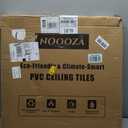 Noooza 2ft x 2ft Drop Ceiling Tiles, White Icon Relief Ceiling Tiles 24 x 24in.Waterproof, Washable and Fire-Rated - Reusable - High-Grade PVC to Prevent Breakage Cover 48 Sq. Ft, Pack of 12 Tiles