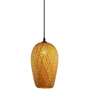 AOODU Rustic Rattan Pendant Light Bamboo Pendant Lighting fixtures 1-Lights Farmhouse Wicker Shade Basket Woven Chandelier for Dining Room Kitchen Island Living Room,E26