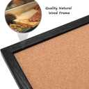 Dry Erase Whiteboard, Cork Bulletin Board, Chalkboard with Natural Wood Black Frame, 3 Pieces, 12" x 12" and 24" x 12", Combination Board 3 in 1 Free Style Mounted