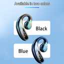Single Ear Bluetooth 5.5 Earbud-F80(Blue), ENC Noise Cancellation Mic, Hi-Fi Sound, Long Battery with Smart Display, Breathing Light, for Android/iPhone