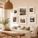 Wood 16x24 Picture Frame with 14x20 Mat White, Display 14x20 with Mat or 16x24 Without Mat, Wood 16 by 24 Photo Frame, 16 x 24 Frame for Wall Hanging Display, White