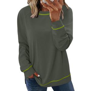 KISSMODA Women's Oversized Sweatshirts Crew Neck Long Sleeve Shirts Casual Loose Pullover Tops 2025 Fall Clothes